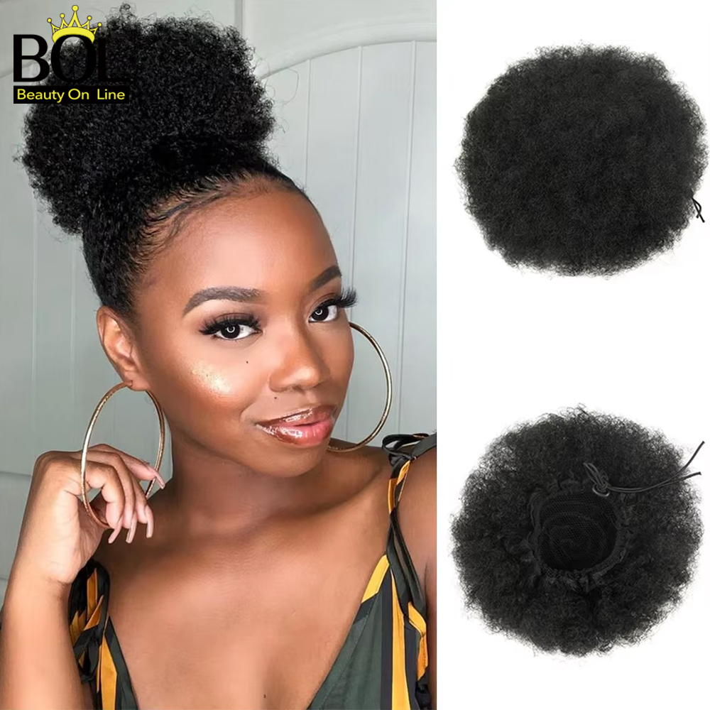Drawstring Afro Curly Puff Ponytail - Afro Puff İpli At Kuyruğu Uzatma