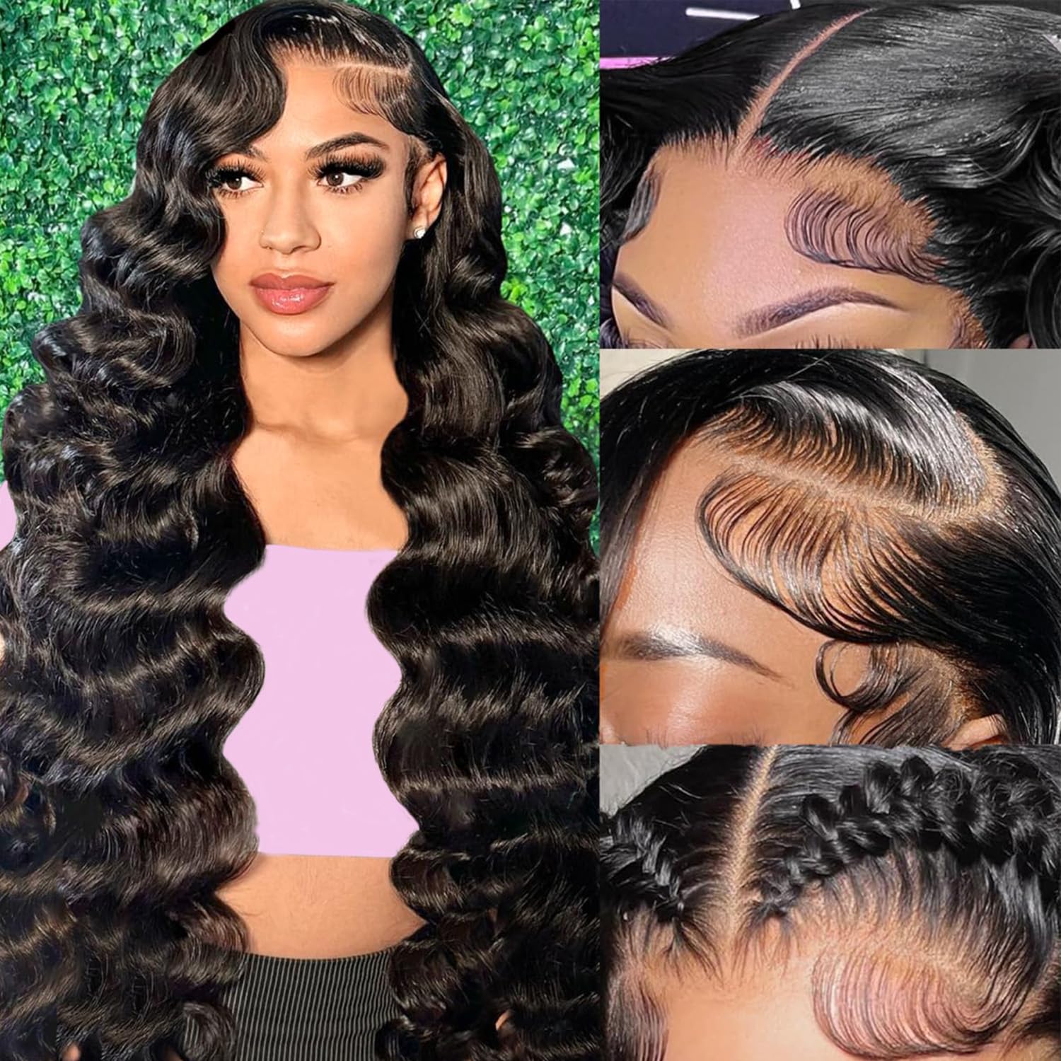 Hd Lace Frontal Wig Human Hair Pre Plucked - 13x6 HD Şeffaf Vücut Dalgası Dantel