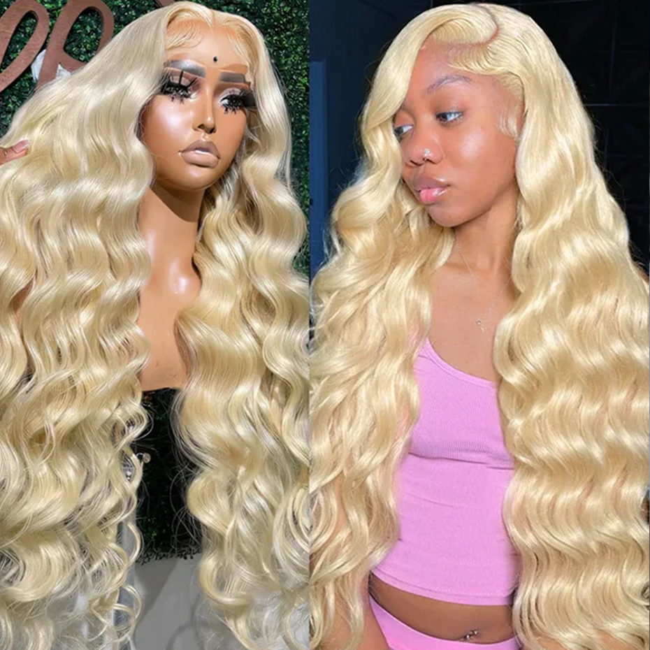 613 Blonde Body Wave Lace Front Wig - 13x6 HD Dantel Ön Peruk 613