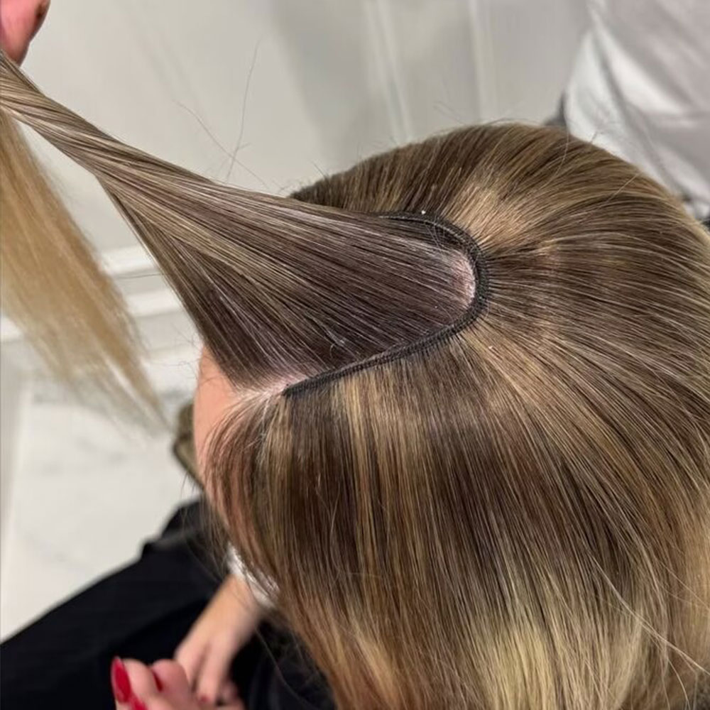 Seamless Clip In Hair Extensions Human Hair - V Şeklinde Klipsli Gerçek Saç Ekleri,