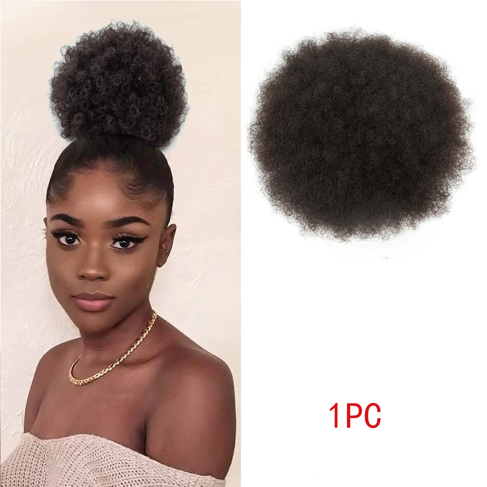 Drawstring Afro Curly Puff Ponytail - Afro Puff İpli At Kuyruğu Kısa