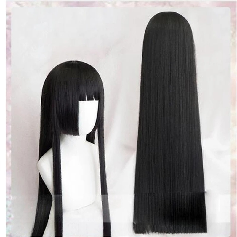 Synthetic Braided Wigs For Black Women - 100cm Yumeko Jabami Cosplay Perukları Siyah
