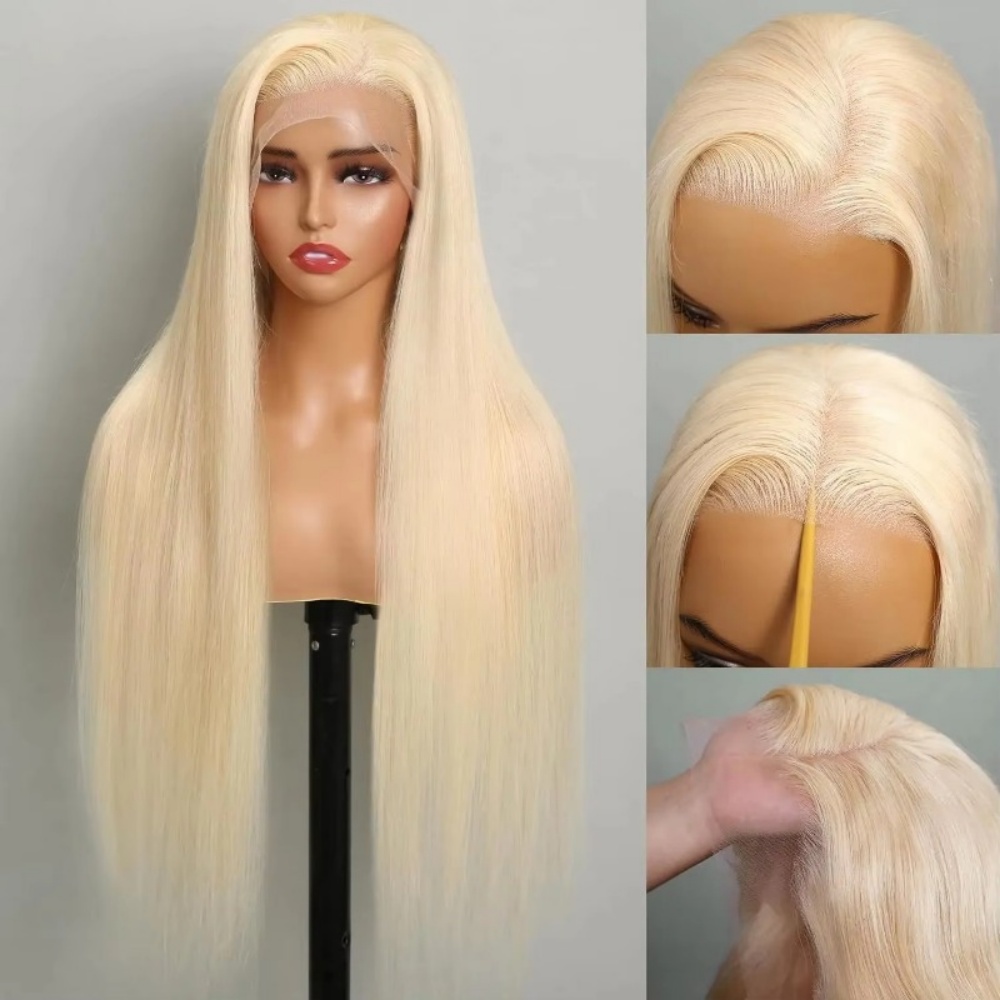 Lace Front Wigs - 613 Sarı İnsan Saçı Peruk HD