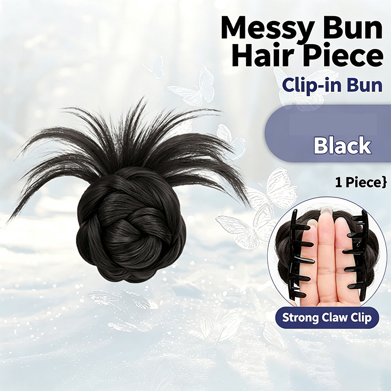 Claw Clip Messy Bun Hair Piece - Kabarık Dikenli Dağınık Topuz Saç Parçası,