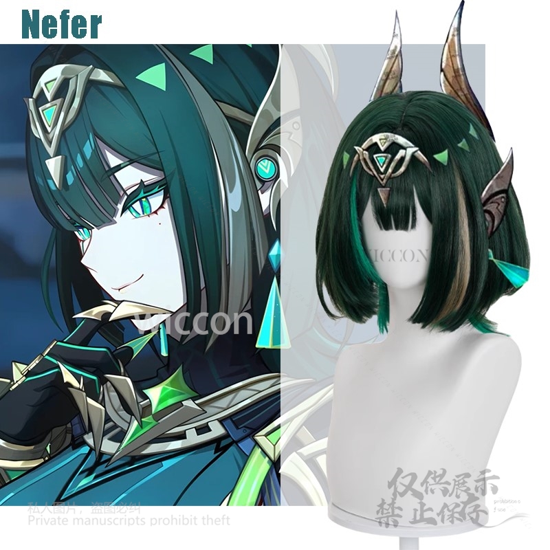 Synthetic Wigs - Anime Oyunu Genshin Etki Yeni Nefer