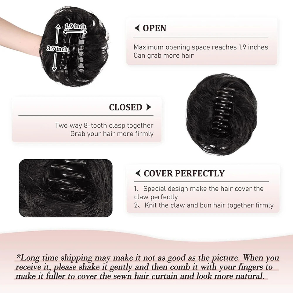 Doğu sentetik Chignon dağınık  - Claw Clip Messy Bun Hair Piece incelemesi ve fiyatı