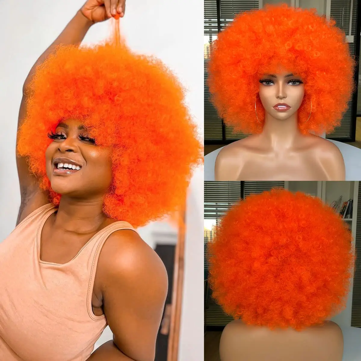 Siyah kadınlar için Afro peruk - Synthetic Braided Wigs For Black Women incelemesi ve fiyatı
