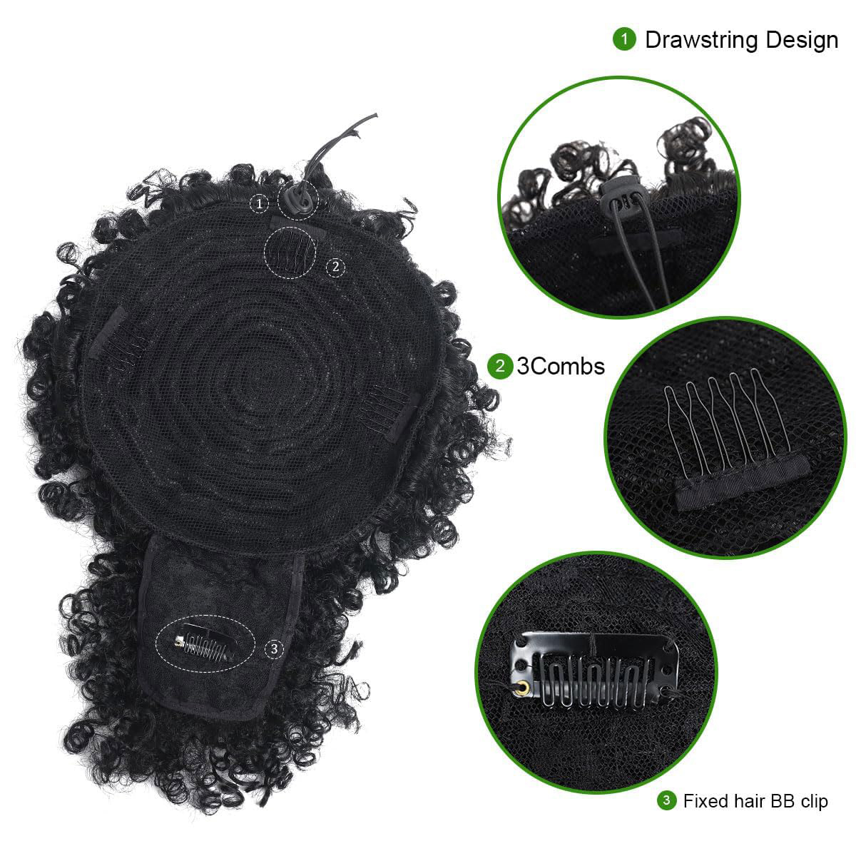 Afro Puf Kinky Kıvırcık Saç Ka - Drawstring Afro Curly Puff Ponytail incelemesi ve fiyatı