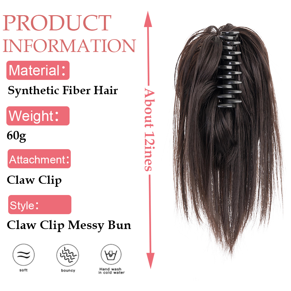 Snoilite Sentetik Düz Pençe Kl - Claw Clip Messy Bun Hair Piece incelemesi ve fiyatı