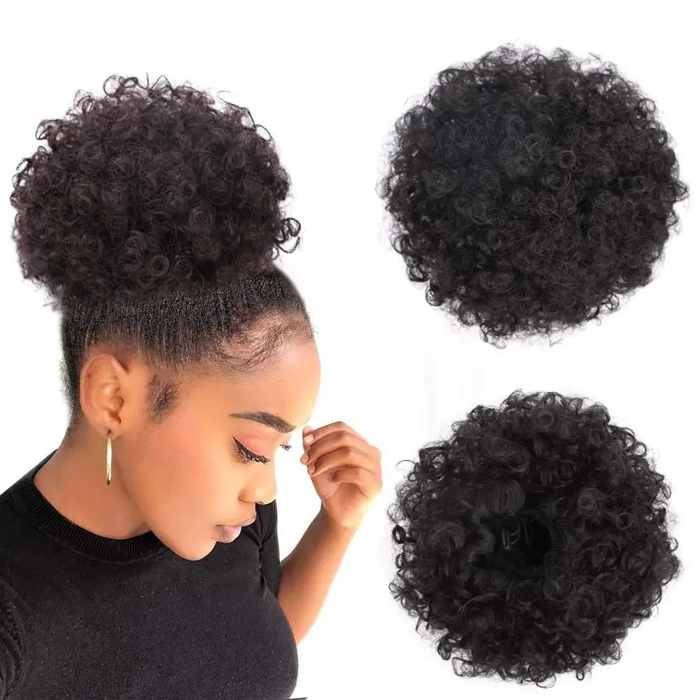 Siyah kadınlar için Afro puf İ - Drawstring Afro Curly Puff Ponytail incelemesi ve fiyatı