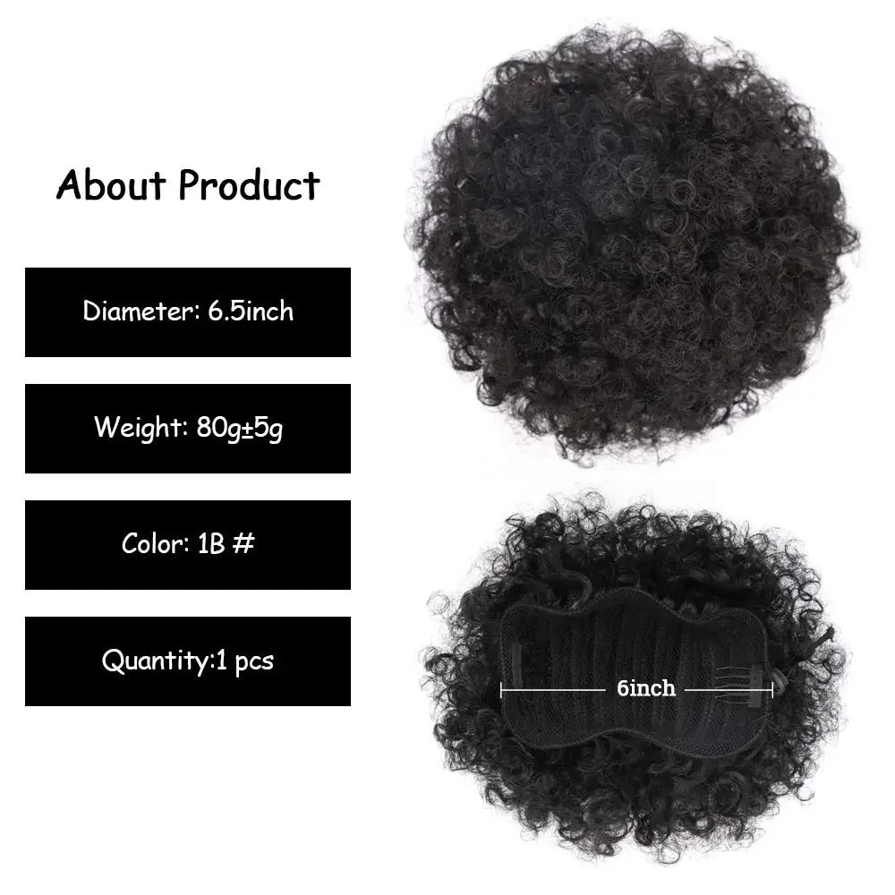 Siyah kadınlar için Afro puf İ - Drawstring Afro Curly Puff Ponytail incelemesi ve fiyatı