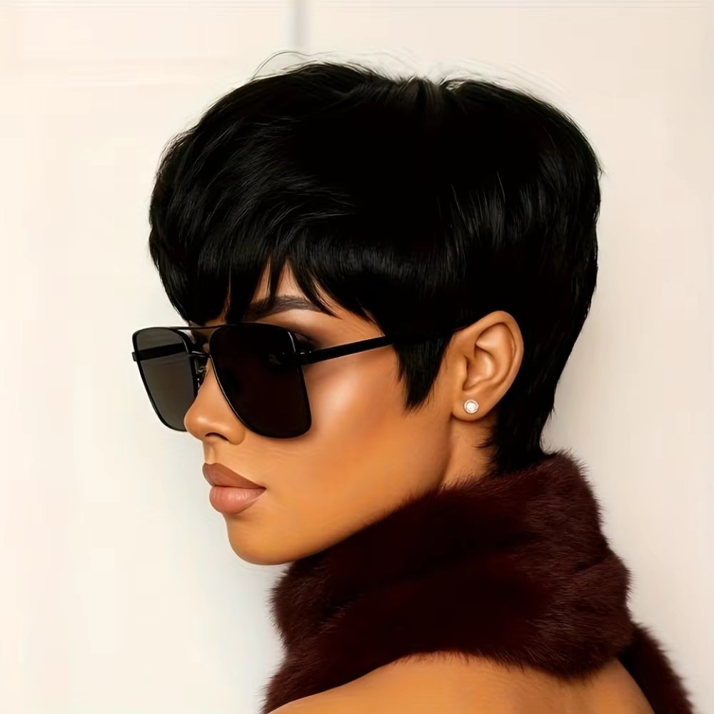 Kadın Kısa Pixie Kesim Gerçek  - Short Pixie Cut Wig Human Hair Cheap incelemesi ve fiyatı