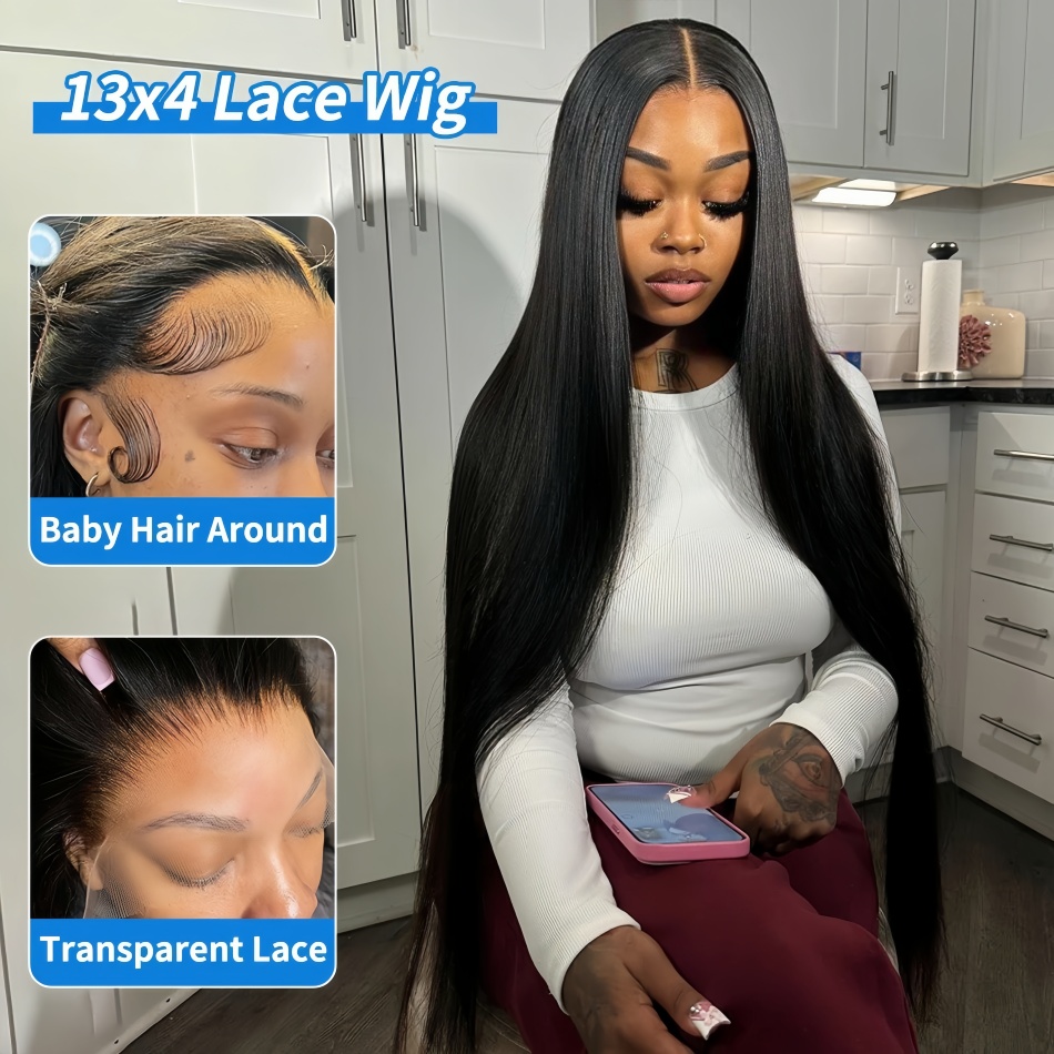 Düz İnsan Saçı Peruklar 4x4 5x - Hd Lace Frontal Wig Human Hair Pre Plucked incelemesi ve fiyatı