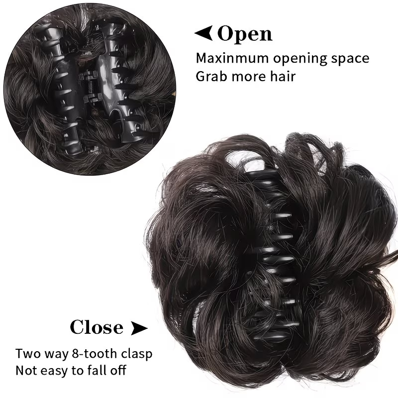 Sentetik Dağınık Topuz Kısa Kı - Claw Clip Messy Bun Hair Piece incelemesi ve fiyatı