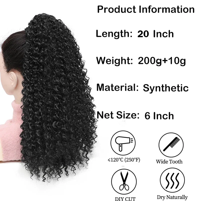 Uzun Sapıkça Kıvırcık İpli At  - Drawstring Afro Curly Puff Ponytail incelemesi ve fiyatı