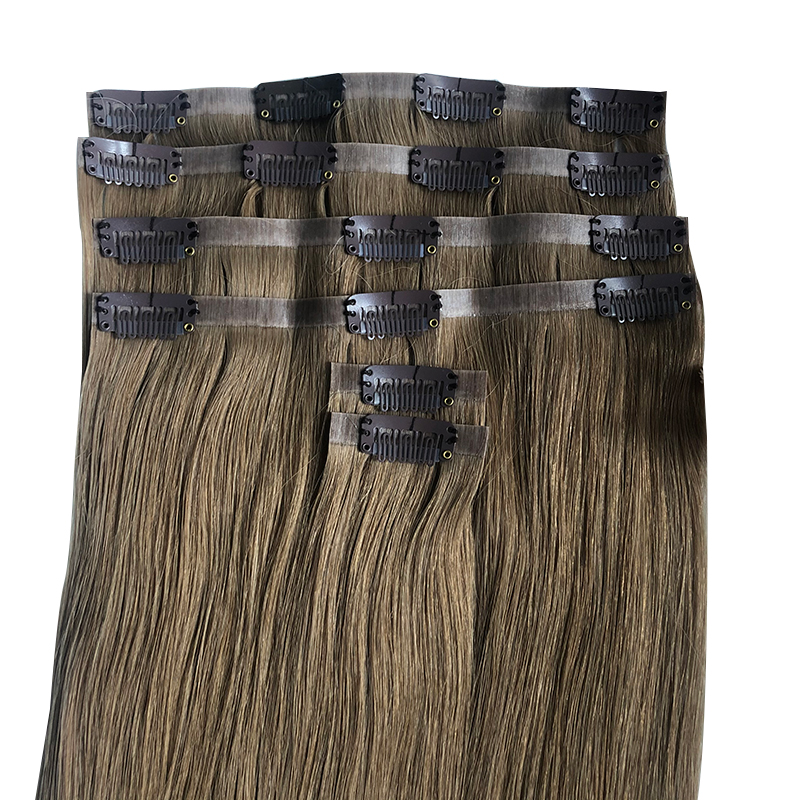 Düz Görünmez PU Klip Tam Kafa  - Seamless Clip In Hair Extensions Human Hair incelemesi ve fiyatı