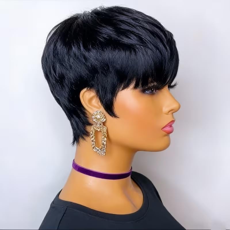 Kadınlar İçin Kısa Pixie Kesim - Short Pixie Cut Wig Human Hair Cheap incelemesi ve fiyatı