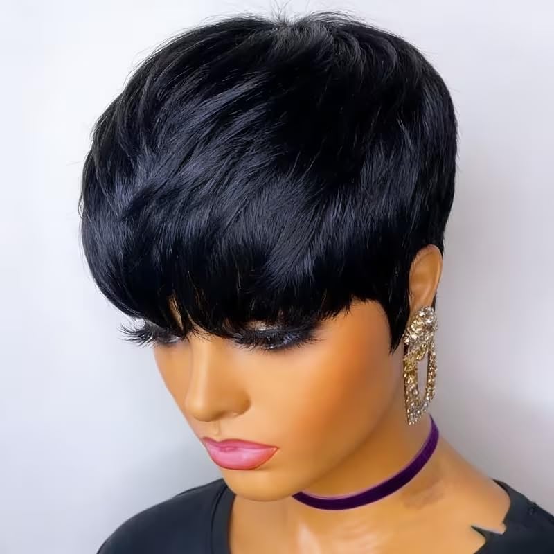 Kadınlar İçin Kısa Pixie Kesim - Short Pixie Cut Wig Human Hair Cheap incelemesi ve fiyatı