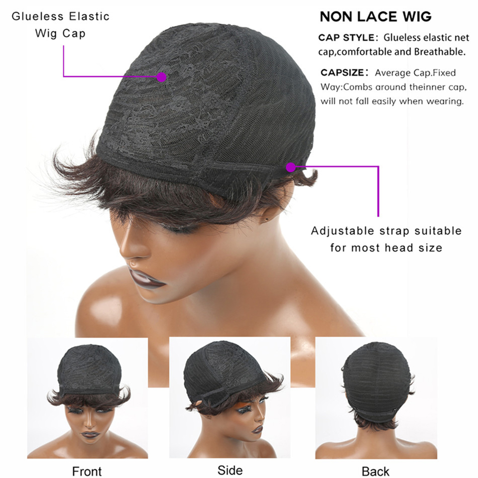 Kısa insan saçı peruk Pixie ke - Short Pixie Cut Wig Human Hair Cheap incelemesi ve fiyatı