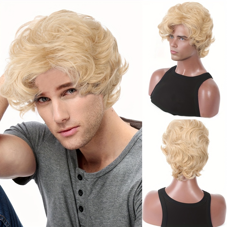 Erkek Sarışın Peruk Kısa Dalga - Synthetic Wigs incelemesi ve fiyatı