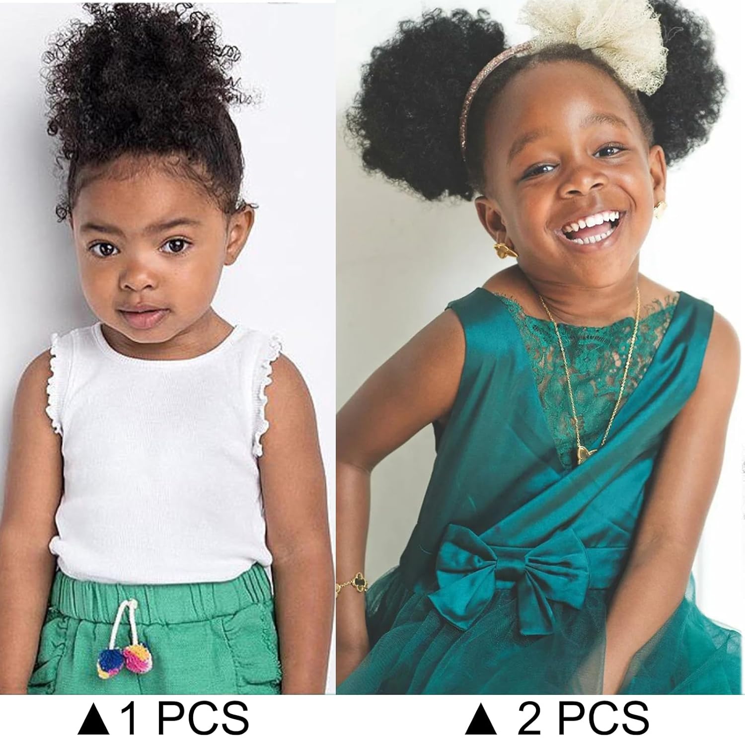Küçük kızlar çocuklar için sen - Drawstring Afro Curly Puff Ponytail incelemesi ve fiyatı