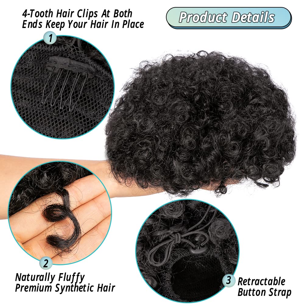 6 inç Afro Puf İpli At Kuyruğu - Drawstring Afro Curly Puff Ponytail incelemesi ve fiyatı