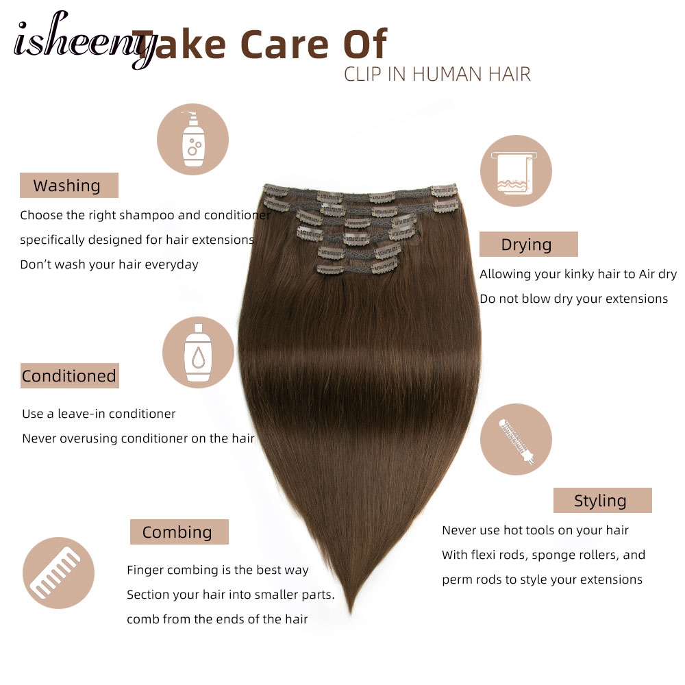 Isheeny 140-240G hacim klip in - Seamless Clip In Hair Extensions Human Hair incelemesi ve fiyatı