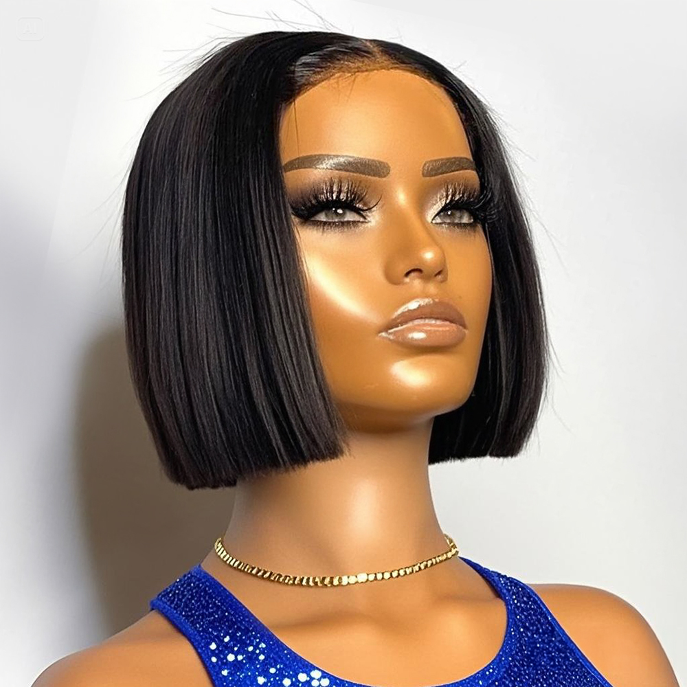 %250 Yoğunluklu Düz Kısa Bob P - Glueless Wear And Go Human Hair Wig incelemesi ve fiyatı
