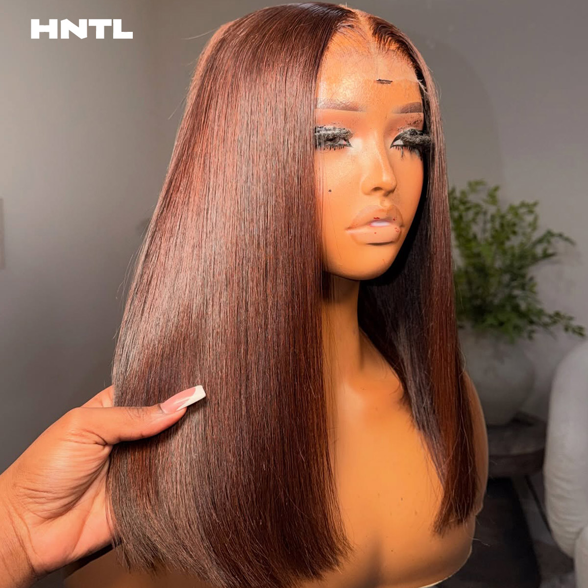 Yapıştırıcısız Tak ve Çık Kahv - Pre Parted 13X4 Lace Front Bob Wig incelemesi ve fiyatı