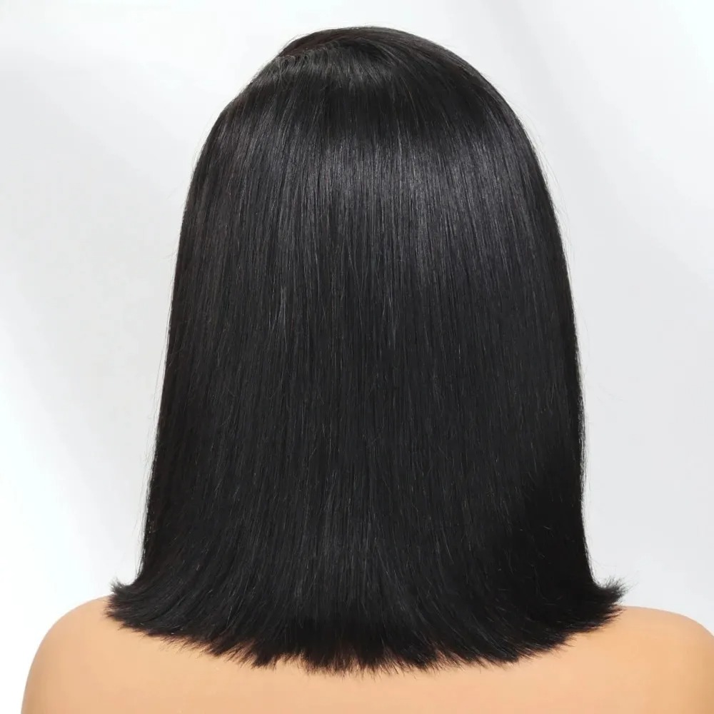 Siyah Kısa Bob Düz Peruk, Kakü - Pre Parted 13X4 Lace Front Bob Wig incelemesi ve fiyatı