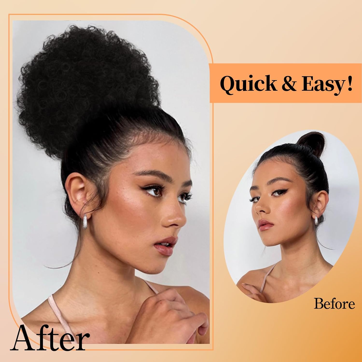 Siyah Kadınlar için Afro Puf İ - Drawstring Afro Curly Puff Ponytail incelemesi ve fiyatı