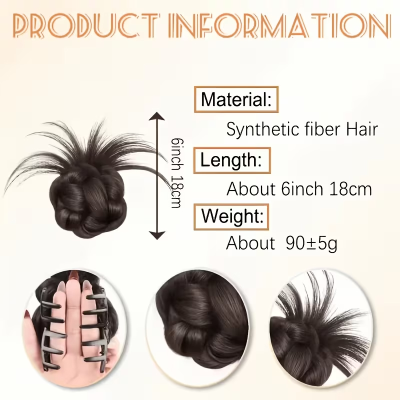 Kabarık Dikenli Dağınık Topuz  - Claw Clip Messy Bun Hair Piece incelemesi ve fiyatı