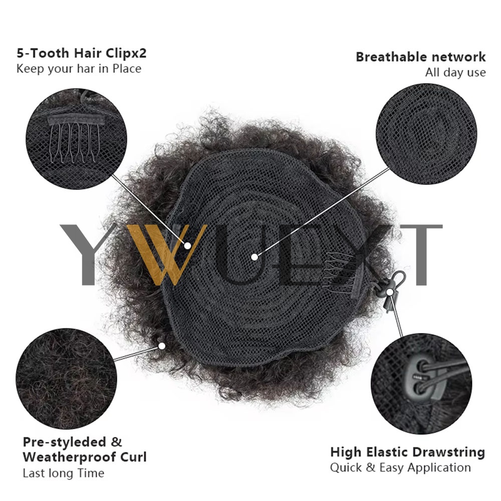 Afro Puff İpli Atkuyruğu Gerçe - Drawstring Afro Curly Puff Ponytail incelemesi ve fiyatı