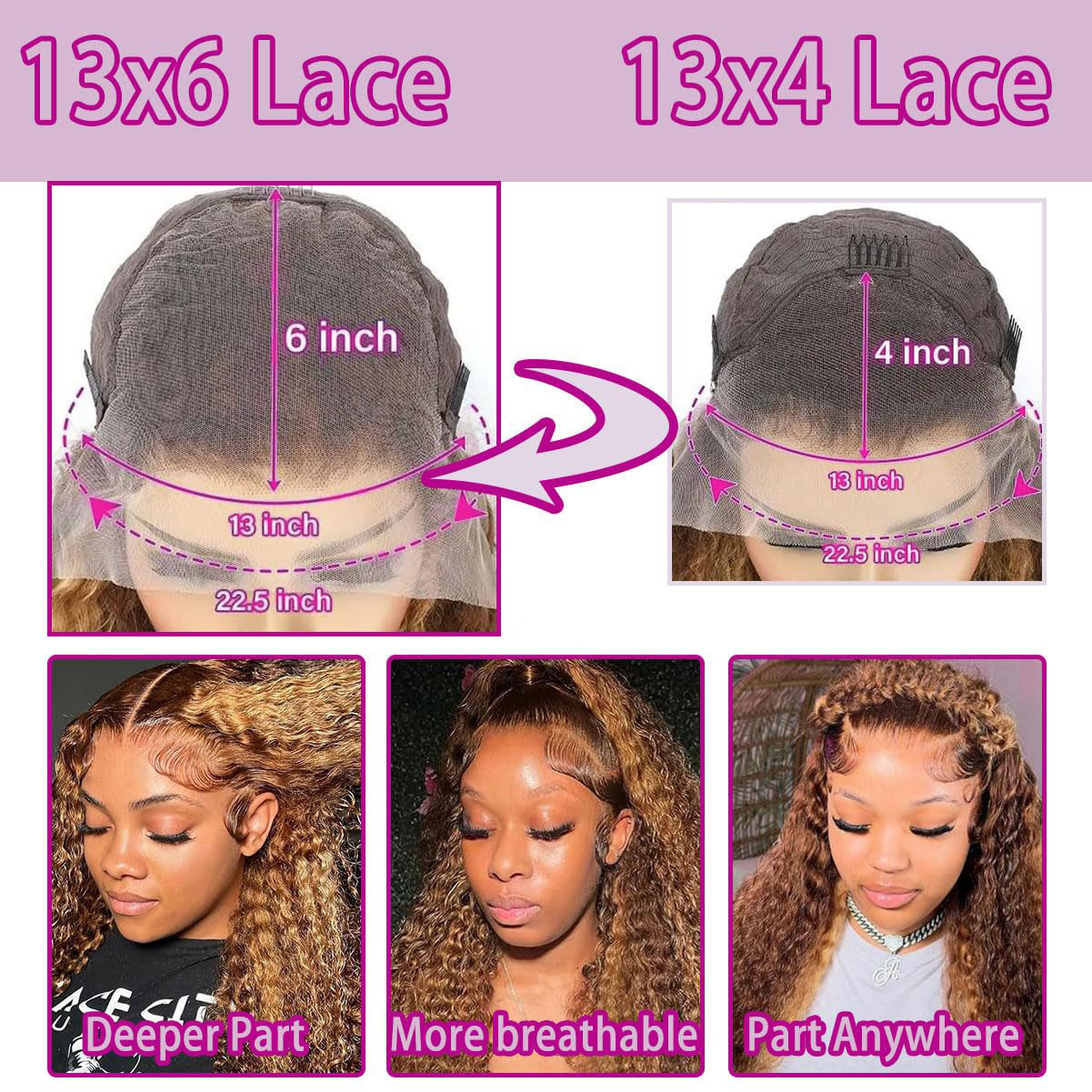 36 İnç Derin Dalgalı P4/27 Röf - Lace Front Wigs incelemesi ve fiyatı