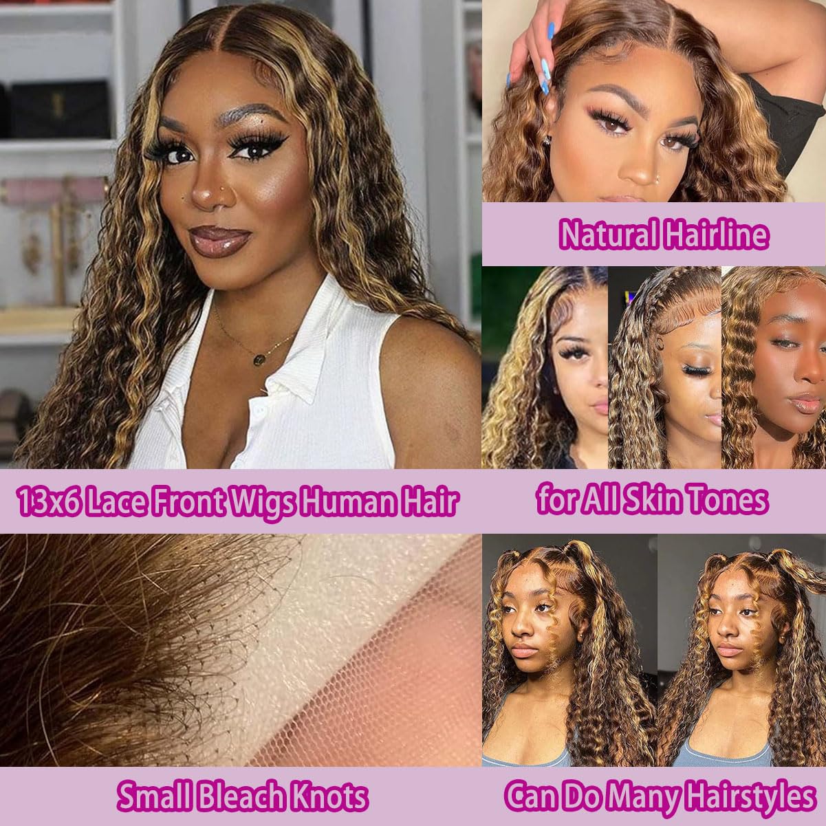 36 İnç Derin Dalgalı P4/27 Röf - Lace Front Wigs incelemesi ve fiyatı