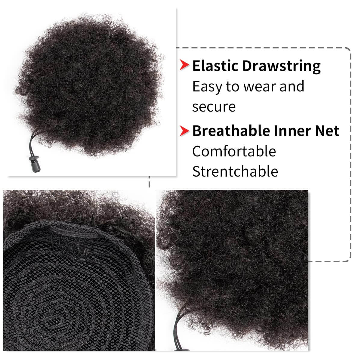 Afro Puff Sentetik İpli At Kuy - Drawstring Afro Curly Puff Ponytail incelemesi ve fiyatı