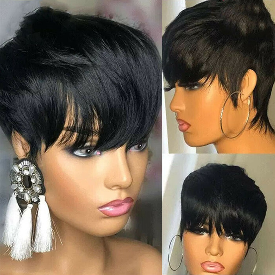 Kadınlar İçin Kısa Pixie Kesim - Short Pixie Cut Wig Human Hair Cheap incelemesi ve fiyatı