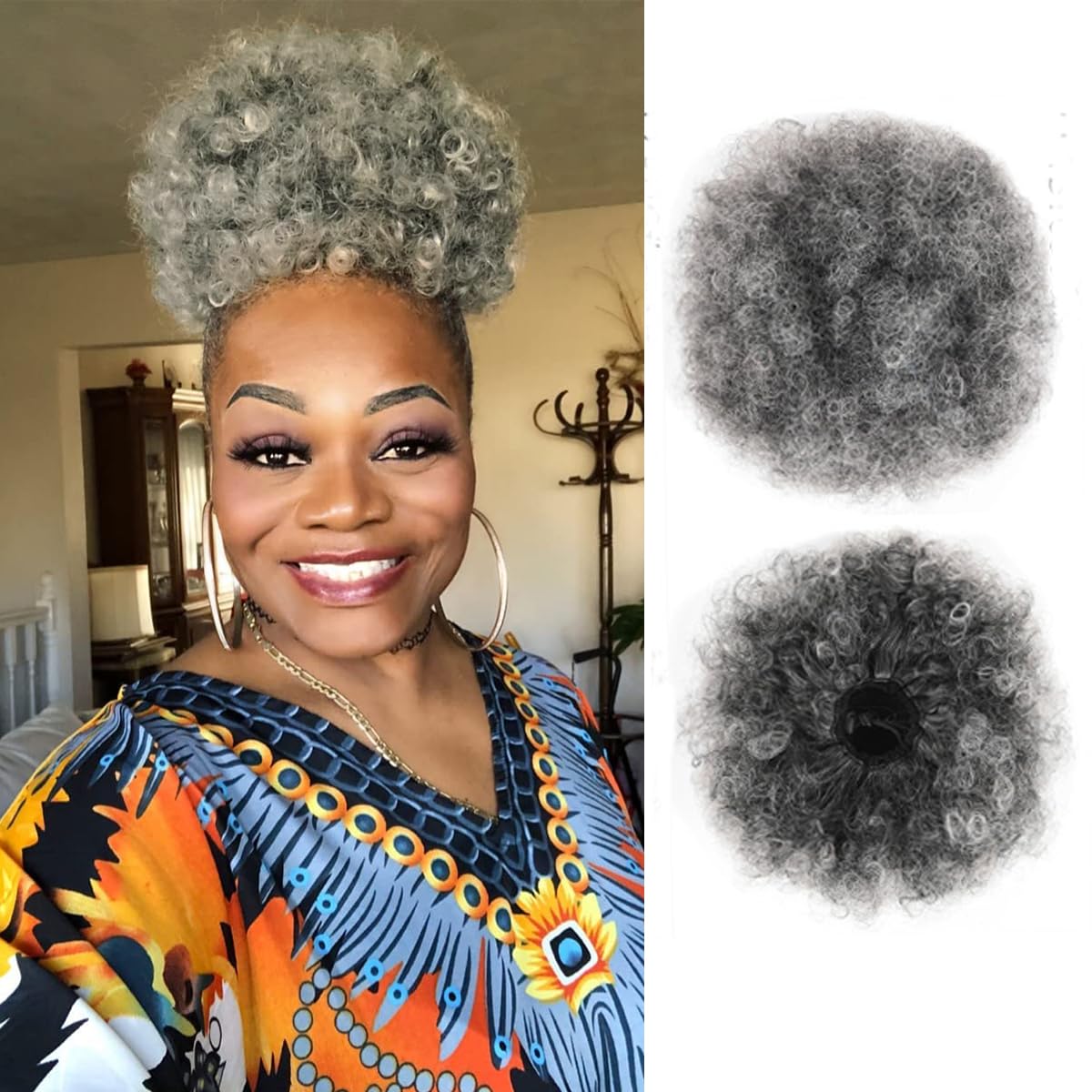 Afro Puff İpli At Kuyruğu, Kıs - Drawstring Afro Curly Puff Ponytail incelemesi ve fiyatı