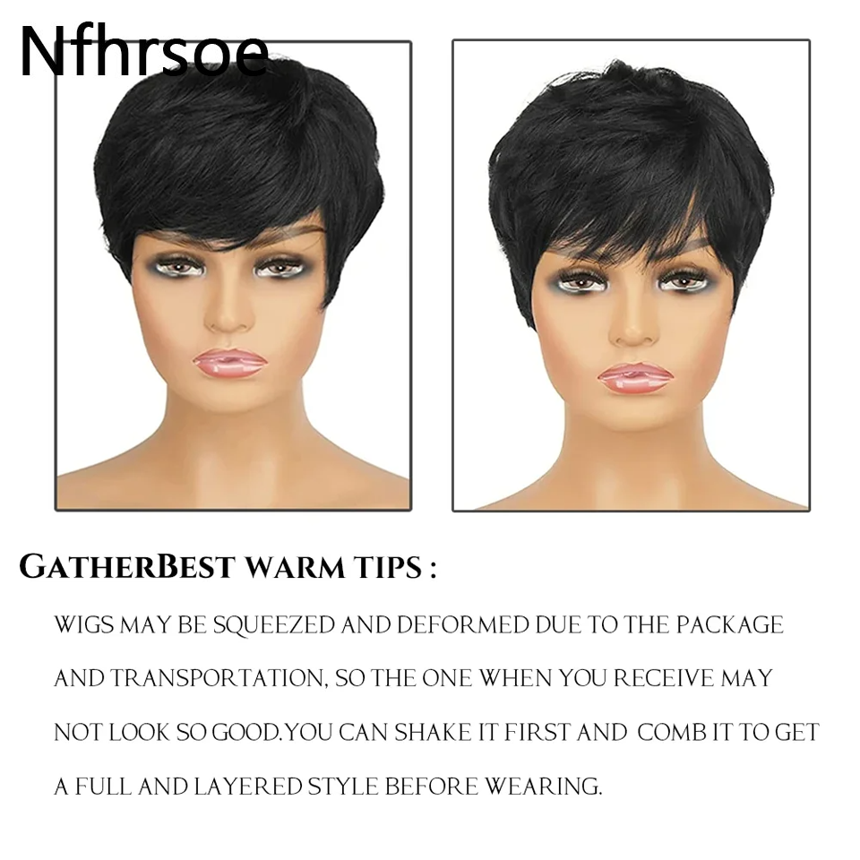 Kısa İnsan Saç Peruk Pixie Cut - Short Pixie Cut Wig Human Hair Cheap incelemesi ve fiyatı