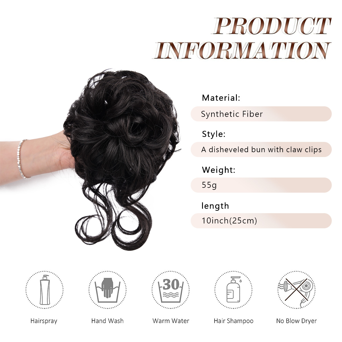 Dağınık Topuz Saç Parçası Penç - Claw Clip Messy Bun Hair Piece incelemesi ve fiyatı