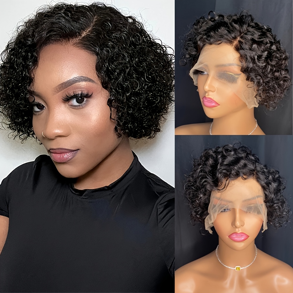 Kısa Kıvırcık 13x1 Dantel Kıvı - Glueless Wear And Go Human Hair Wig incelemesi ve fiyatı