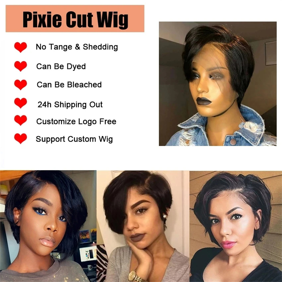 Pixie Cut Peruk İnsan Saç 100% - Short Pixie Cut Wig Human Hair Cheap incelemesi ve fiyatı